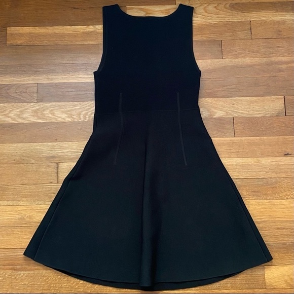 NWT Nicholas Milano Seamed Square Neck Knit Mini Dress in Black 0 - Picture 9 of 13